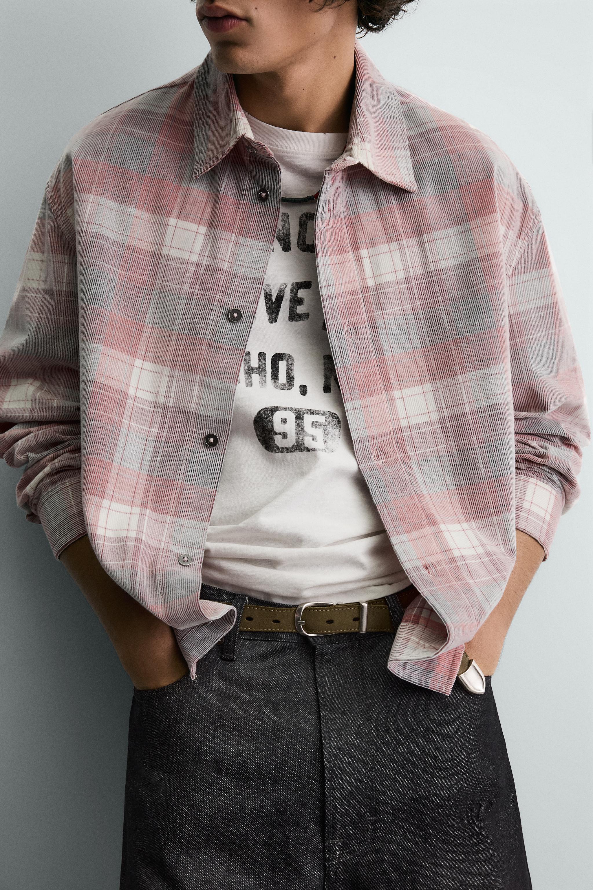 PLAID CORDUROY SHIRT